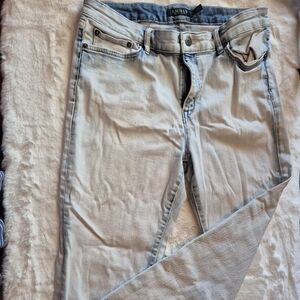 Lauren Ralph Lauren Women's Light Wash Skinny Jean Capris